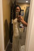 The photos truly don't do this dress justice!! I was nervous about the fit especially since I had lost a lot of weight, but the medium fits perfect and has some room if I put on a few pounds before the wedding! So excited to where this dress at my wedding elopement in the Virgin Islands!! - Raven L.