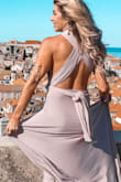 One of my best dresses! Very comfortable. My small fits like a medium. Nice and long. I think this dress could fit any size or shape woman. Very stretchy and glowing! - Anna C.