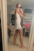 I absolutely LOVE this dress it looks identical to one on revolve that is about $200. The quality of this one is great, it's just as beautiful in person as it is on the website. It does however run large, I am typically a size S and I had to exchange the S I bought for an XS and this one fits me like a glove. I am petite and my complaint about almost every dress is that it is way too long but I love where this one hits on the thigh... great dress for shorties!! - Meg M.