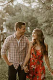 This dress was perfect for our backyard engagement shoot! It fits true to size and although the colour may be slightly darker (more burnt orange) than in the picture online, I still love it!! The quality of the dress is great as well. - Shannen C.