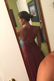 I got this for my friend's wedding. The bridesmaids are all wearing different dresses and I picked this one since there are so many different ways to wear it. I don't absolutely love it, but I gave four stars because it is so comfortable. It's impossible to wear a bra, but I was able to slide some inserts I had from a swimsuit to give some coverage. It is lined, but you can still see everything if it's even a little cold. You can tie it tight enough to hold the ladies up a little, but there's not much support. I tried tying it all the different ways and this was my favorite (see pic). It's a little short to wear with heels, so I'll be wearing flats. - Sarah D.