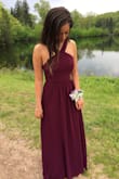I wore this dress to my prom and everyone loved it! I got so many compliments on it and a lot of my friends asked where I got it and were shocked when I told them it was only $75!! I give this dress an overall 10/10. The dress was simple and the material didn't seem great but it still looked amazing and dressed for the occasion. It was a very good buy! - Hannah A.