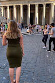I bought this dress in the other color as well since I loved it so much. This green is perfect for wearing around with vans and a jean jacket while walking around the city. I love the fit and material, it's great for girls with curves. - Jackie L.