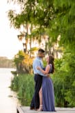 Bought this dress for engagement pics and it photographed so well! The material is great quality and thick. I loved all the layers. And the color was just as gorgeous as pictured. I pinned the neck line just cause it was a little low cut for me. - Tatum B.