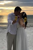 This dress was perfect for our  ceremony on the beach celebrating 30 years of marriage (Renewing our vows) I did however had to get the dress hemmed 3-4 inches off from the bottom but everything else was perfect. Highly recommend this dress !!!! - Patricia C.