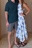 I wore this dress while in Europe in July so it had to withstand the heat. This dress is very light and airy and the fabric is thinner without being see-through. Perfect for hot weather. I usually order a medium with Lulus and usually it's a hit or miss and for this dress it was a little larger in the waist area and I had some extra room in the bust but I did not have time to order a small to see which size fit the best so I was comfortable wearing the medium. I think in the long run it was more comfortable being a little larger. Would definitely recommend, I got several compliments. - Sydney B.