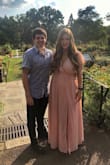 This dress is perfect for attending a wedding. It fit perfectly and has give to it which I'd imagine could accommodate most body types. It's a little long on me and I'm a tall girl. It still dragged a bit even with heels on. Beautiful blush color. - Brittany C.