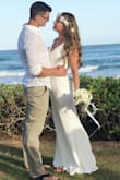 I purchased this dress for my beach wedding and it looked perfect. This dress is extremely well made. It's fitted but not uncomfortable and the material has a bit of a stretch to it. I was able to wear a strapless bra underneath too. Great length for my hight. I got so many compliments and people could not believe the price! Great quality, you will not be disappointed. - Sarah L.