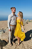 The perfect dress for a wedding guest. The color is very beautiful and the material is also good. The dress is flowing and light. - Moonika M.