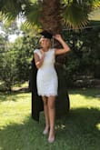 This was the perfect dress for my graduation!! I was a bit hesitant to order a dress online so last minute but it worked out great. It came early and fit like a glove. Will order different colors soon!! - Audrey M.