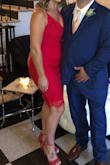 I tried another online shopping site, awful! I love my Lulus and will stay loyal. This dress is amazing. Even though I now have a "mom belly" and a big butt this still looked nice. I got many compliments. To help with cleavage and the lace back, I got one of those adhesive push up bras. Did the job quite well. I loved it so much I bought it in black too. - Michelle F.