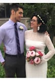 I wasn't sure if a S or M would fit me, so I ordered a M to be safe. It fit very comfortably, but I could've sized down to a S. But it was getting close to our wedding day and so I chose this dress. I love vintage, antique-y types of styles. The high neck was very pretty, I honestly felt beautiful. Everyone loved my dress and were shocked where I got it from! I was literally telling everyone LULUS! Lol. Also I love everyone's pictures in the reviews, aren't we Goddesses! - Alyssa S.