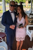 Love the color and fit of this dress. The bra situation was interesting but managed with some magical fashion tape ordered on amazon! - Stacy F.