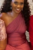 Loved everything about this dress! It was a perfect dress for my brothers wedding.  It has stretch so I maybe could have went down a size but being that you can tie it you can make it work. - Shena A.
