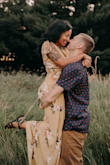 Loved this dress! I ordered a size small and worked well. However I will say the top half was too big for me. I ended up having to order a white slip because the dress was very see through and our engagement photoshoot contained a lot of sunset shots. Also make sure to iron it well! Mine ended up wrinkling up a lot but oh well. :) - Roxana D.