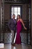 I was looking for a simple jewel tone dress to match my fiances' jacket for engagement pics. The material was nice and thick and I felt like it held me in. I'm a big girl so I'm always worried about thin material that pulls. I got a large and I felt it was true to size. The bust was a little large but I have a long torso so things never fit me quite right, it felt like there was a gap but I could have had it altered to be perfect. I'm 5' 10" and wore 2" heels and my feet showed which I hate but nobody else but me notices those things - Justine R.