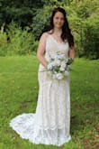 I couldn't have dreamed of a better dress! It fit true to size. I ordered a large as recommended for my measurements. It could have maybe gotten away with a medium but I didn't want to risk it. The material had a little bit of weight to it so it made it feel like a quality dress. It worked out perfect and I would totally recommend this to anyone looking for a quality and inexpensive dress. - MISSIE T.