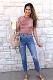 These are my new favorite jeans! They were extremely tight when I first put them on but they have already molded to my body shape and fit like a dream! I feel very confident wearing a good pair of Levi's. Follow me on Instagram @juliannamzavala for daily outfit ideas and new blog posts! - Julianna D.