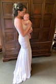 I ordered a few wedding dresses from Lulus and all looked good, but this was my favorite and it was absolutely perfect!!! (Others were returned easily and refunded w/o hassle).
I did have to have the bust taken in... but it was a minor alter (and I feel like most people get their wedding dresses custom fit).

Lulus was fast and easy and I had just had a baby so it was exactly what I needed. - Sarah P.
