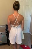 The back is amazingggg. Steamed it and it was perfect so comfortable and not too short - Sarah B.