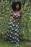 Wore this to my friend's birthday brunch and The 2 PC was very satisfying. Fits true to size but had to wear heels due to my height (Skirt will drag if you're short and don't wear heels). The top piece is very stretchy which was a plus because my breast are very big. Overall I give this outfit all 5 stars. - Terrencia P.