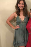 I bought this dress immediately when I saw it posted online. I was pleasantly surprised that even though I don't have large breasts, that the dress looked very flattering and you also don't need a bra with it. I liked the color too, because it doesn't look immediately like lingerie. I would say be careful though because the dress material is veryyy delicate and the material got hooked onto other objects during the first wear. In this capacity, I would argue that the dress is kinda over priced, precisely because it's delicate. It also is hand wash in cold water only kinda dress. - Natalia Z.