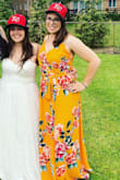 I wore this to an outdoor summer wedding and absolutely loved it! I wish I had gotten a size small though as it ran a little big on me but I didn't have enough time to order it. I had to get it hemmed too as it was very long. I liked that you could tighten the straps and I used double sided tape for the bust area or else I was showing a little too much. The dress was light and flowy and perfect for an outdoor wedding. A small definitely would have fit me better though. - Nicole S.