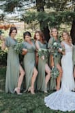 Really liked the dress for my sisters wedding as the bridesmaids dresses! Everyone liked the dress and it fit all body styles well. The wrap part was a struggle to figure out but we got it. We loved the green color of the dress! - Kristina B.