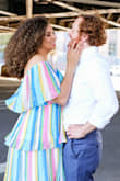 I wore this dress for my engagement photos and I absolutely loved it! It was so flattering and so much fun to wear. I got a lot of compliments and I got such great photos in it.
It does run big, so I suggest going a size down. - Stephanie S.