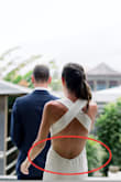 This dress served exactly the purpose I needed it for. It was a very affordable wedding dress and within my budget for our destination beach wedding. The material was thick and wasn't see-through. The cut was sexy and fun. I've already machine-washed it and it's held up just fine. My only issue was that the dress came in very long and needed to be hemmed. Once it was properly hemmed, I realized it was more mermaid than it looks when it's long. The other small issue is that the back bunched a bit at the bottom of my back above the zipper line. But overall, a very pretty useful affordable wedding dress. - Nicole P.