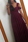 At first I didn't know what size to choose because I was in the middle of the measurements for XS and S. The lovely chat specialist guided me and helped me choose the right size. The dress is beautiful and fits perfectly. I couldn't be any happier with this purchase for my graduation :)) - Jerocy F.
