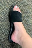 I ordered these to wear to a wedding so I wouldn't have to wear heels but would still look nice. They're super cute! Definitely just a basic sandal though with no arch support or anything so if you need that these probably aren't for you. I wore them for hours and I did dance in them for a while too and they were comfy for me! Only complaint is the suede part that goes over your feet gets dirty super easily and they got slightly loose after a couple days. I do have slender feet though, so that could be just me. I would totally recommend them, though, especially for the price point! - Brook B.