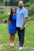 I loved this dress so much that I bought it in 2 colors. The navy blue is my ultimate favorite. It's comfortable and classy. Very true to size. I usually wear a small, but there is no way a small would've fit in the bust area. The medium was perfect. - Autumn N.
