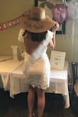 This dress was perfection. I wore it for my bridal shower and it ended up being great. It did have a snag in it but I took it to the dry cleaners to be fixed and Lulus went above and beyond to fix the situation for me. For that alone I'll forever be a Lulus customer. This dress fit in all the right places- I went with a medium and i had a little room but I wanted it that way. - Holly S.