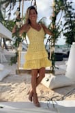 Got sooo many compliments on this dress that I wore for a beach wedding in the Dominican Republic! Super cute and comfy but sexy! I love this dress so much! Must buy I ordered an XS and it fit perfect I'm 5'2" for reference. - Jessica B.