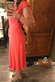It's super cute, just a little long for me, since I'm 5'2. But the waist fit perfectly - it buttons there, so make sure your waist measurements fit. I may get it hemmed an inch or two, but it's great for work. I think I had to wear a slip with it, since the material is thin. It has pockets!! - Sofia S.