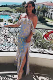 I usually don't wear patterned dresses, but got this dress for a black tie outdoor wedding in California and it was perfect. I got so many compliments and the fit was perfect! It was a little long but with 4 inch heels it worked fine to walk and dance around in. - Tori R.