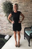 I wore this dress to a wedding. The dress fit perfectly. There was a little room in waist and hip area but it was great that it wasn't too tight. The length was not short and not too long. It's very classy and sexy at the same time! I received many compliments! I can't wait to wear it again! - Kellie C.