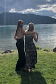 I loved this for a fancy wedding. I am almost 5'9 and it was long. I needed a little bit of a heel so that the bottom wouldn't drag. I didn't wear a bra and felt comfortable. LOVED this outfit and had so many compliments. Sexy but stylish! - Alyssa D.
