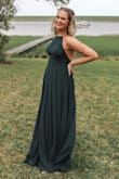 I wore this for prom and it fit perfect! Sizing for me can be pretty weird so I debated getting a large, but I went with a medium and I'm super glad I did. I had to get it hemmed but not a lot because I wore taller heels, if I had worn shorter ones I would have had to get a lot taken off. I loved how it has adjustable straps. Color was very true to picture! - Kate D.
