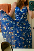This dress is gorgeous! It runs very long so if you're 5'8 or shorter, be prepared to get it hemmed or wear a very tall heel (or both). I am 6ft tall and it's perfect for me! It hits the floor with a 1/2" kitten heel after the upper adjustments. The top is a little loose (I'm a 34B with a bra), however, the straps are adjustable so you can make it as high or low as you wish. I was able to adjust the top enough to wear a strapless bra from VS which is exactly what I was hoping for. The more adjusting you do to the straps, the more of a crisscross shape it becomes vs a racer-back look but I'm okay with that. The cascading layers of chiffon flow perfectly when you walk and look beautiful when standing. The color is true to the photo on the Lulus site. I loved this dress so much I ordered it in the mauve/blush and coral red, as well. I will be wearing this one to my cousins wedding in September. If you're on the taller side, don't hesitate....get this dress! The measurements are true to size based on the size chart, just expect the bust area to be slightly loose if you're less than a C cup. The waist fits me perfectly in a size S with a 27" waist size. There are no downsides to this dress. This was my 1st purpose from Lulus and certainly won't be my last. Thank you Lulus!! - Kimberly D.