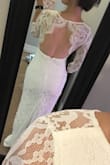 This is such a great dress for the price. The lace is soft and thin, not rough and bulky like many other dresses. It fits me perfectly, the length will be perfect with 2ish inch heels. I am excited to wear this for my wedding. - Katherine F.