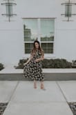 Usually wear a small, but read some reviews that ran a bit large. A trusty styling agent recommended an XS for me. The waist is stretchy and there's room for any cup size. Absolutely feel so comfortable and lovely in it! - Maria F.