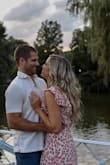 I couldn't be happier with this dress! Keep in mind it runs large. I'm typically a small and should have sized down to XS (I took it to get altered instead) I wore this for our engagement pictures and it was everything I had hoped for! Love this dress! - Lauren M.