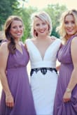 Loved this dress! Light, breezy, and very comfortable. We both had to have the dress shortened and the straps adjusted. I got an XS and the bust was way too big/revealing for my taste, and needed a stitch in the front to keep it together. The other bridesmaid has a much bigger bust and definitely had more trouble than me keeping it together and keeping herself covered. She wished she had more adjustments made to the front to hold it together. But overall we got tons of compliments and they were a great material and colour! - Erin H.