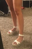 These shoes are super cute and you get a lot of compliments. The only issue is that when I was breaking them in I got very bad blisters on my heels. But it got better quick. LOVE them overall! They are true to size and have many adjustable holes. I wore them for sorority rush almost all weekend and they held up well. - Aislin K.