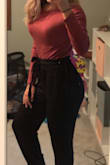 I love these pants so much I already have them in olive green and I just bought them in black because they are so great! Great comfortable and flowy material. - Alivia C.