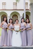 There were 4 of us bridesmaids and we spanned from sizes XS, S, M and L and it fit each of us well! The dress flows from the waist down so there's room for eating and dancing :) I liked that it's high neck, so moving around felt very secure. We all had to hem the dresses but that was expected.

I'm a 32A and the Small looked a little too loose on me, but XS was perfect (snug in a good way). Lulu's was SO GREAT with returning and exchanging sizes. One note: since the back goes a little low, I couldn't wear a normal strapless bra with it and wore a sticky bra instead.

(Another side note, this light taupe color may show sweat marks if it's really hot... my dress was snug and you could see light sweat marks when we were out in the 90 degree sun, but as soon as we went indoors/cooled down it went away. I think I was the only one with that problem though, since the other girls dresses were a little looser, that didn't seem like it was a problem for them. Just something to keep in mind)

Overall a perfect bridesmaid dress! Flowy, fits a range of body types, and if you wanted to do mismatched colors, this would be a great dress to do so since there are so many color options. - Chloe K.