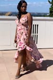Wore this dress to a wedding and it was so fitting! I had originally ordered a medium but it was a little small in the chest area. Once the large came back in stock, I ordered it and it was perfect! - Andrea H.