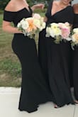 I wore this dress for a bridesmaid dress in a wedding, and I loved the fit and style! I got so many compliments, it hugged in all the right places and was very flattering. It's a thicker material than other Lulus dresses I tried on, which I was worried about if the wedding was a hot day- but it ended up being a cool day and it was perfect! My one compliant is that I must have gotten the dud of the batch that was poorly constructed because the inner and outer linings kept shifting on me ALL night long so I kept having to twist the dress to line back up properly. On the dance floor it would shift so much that the base of the zipper on the back would end up at the side of my hip (instead of the center of my back)! I just could not get the inner lining to stay put, which I think is because it was made off center. Really disappointing to have to do for a bridesmaid dress, but I did love the style - Kelsey T.